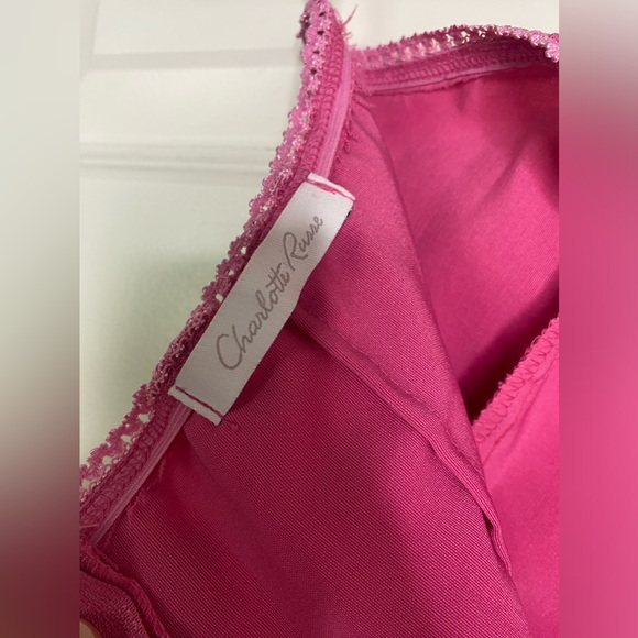 Y2k Pink Strapless Dress with purple sash - Picture 4 of 7